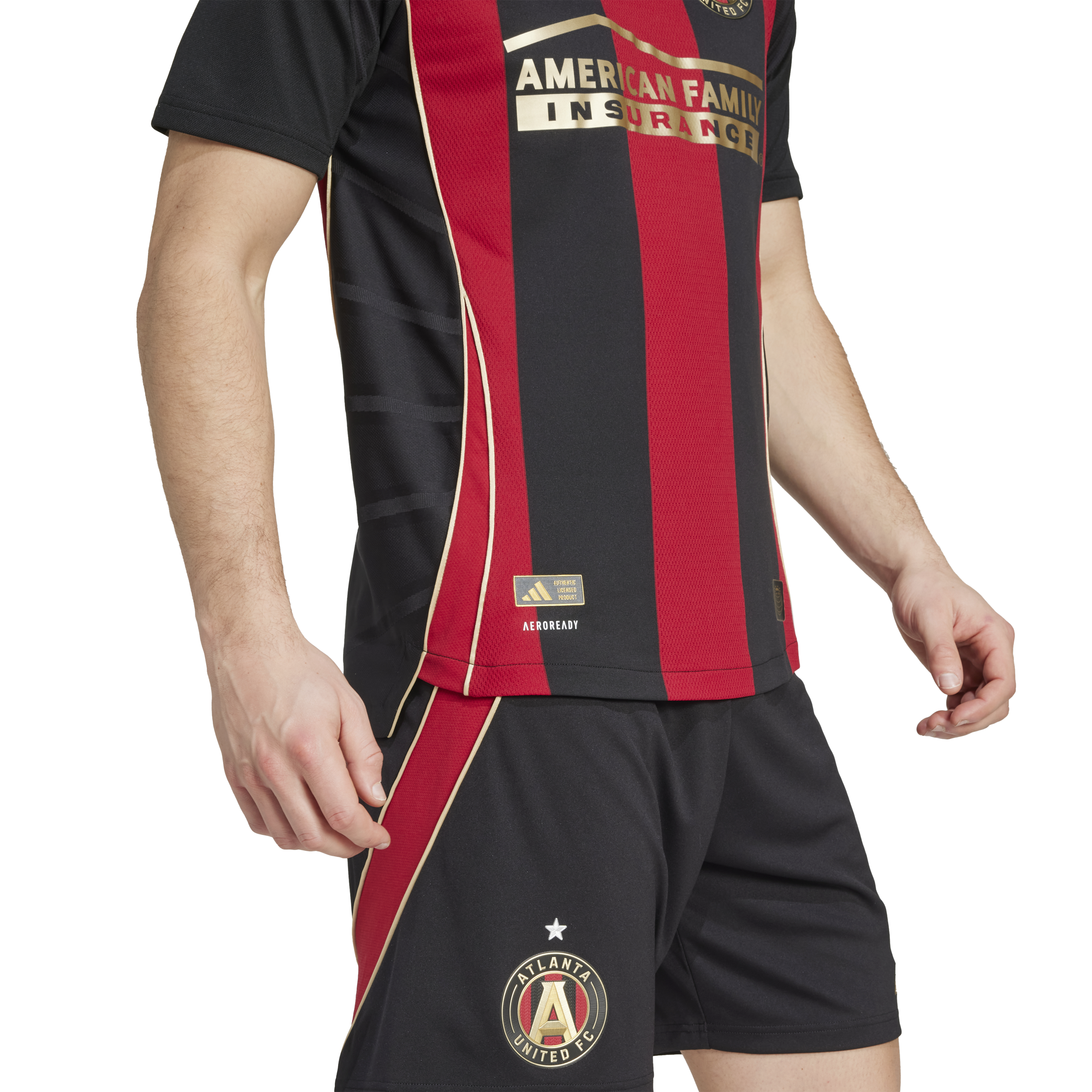 Camiseta adidas de local auténtica del Atlanta United para hombre 25 negra