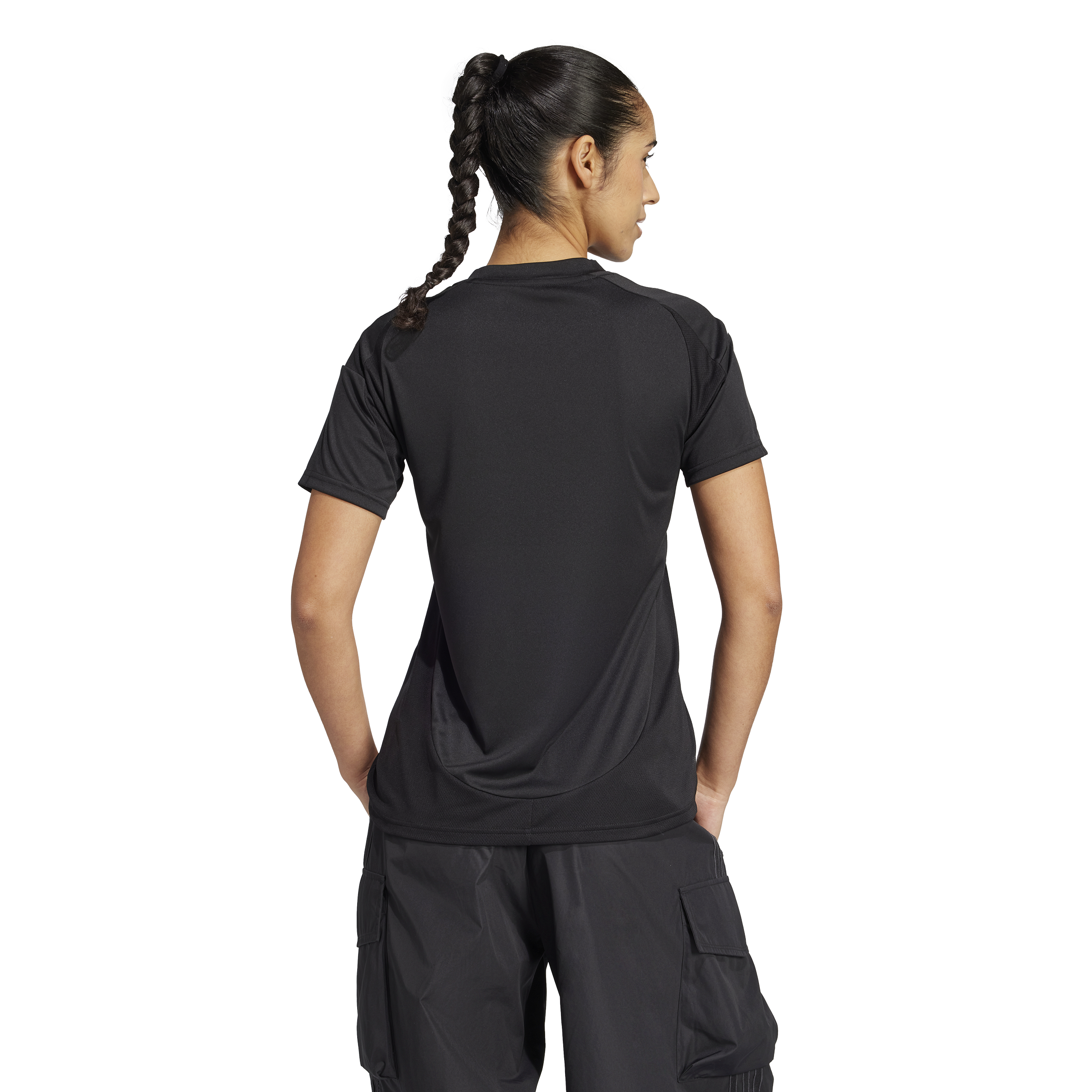 Camiseta de visitante adidas Charlotte 24 para mujer, color negro