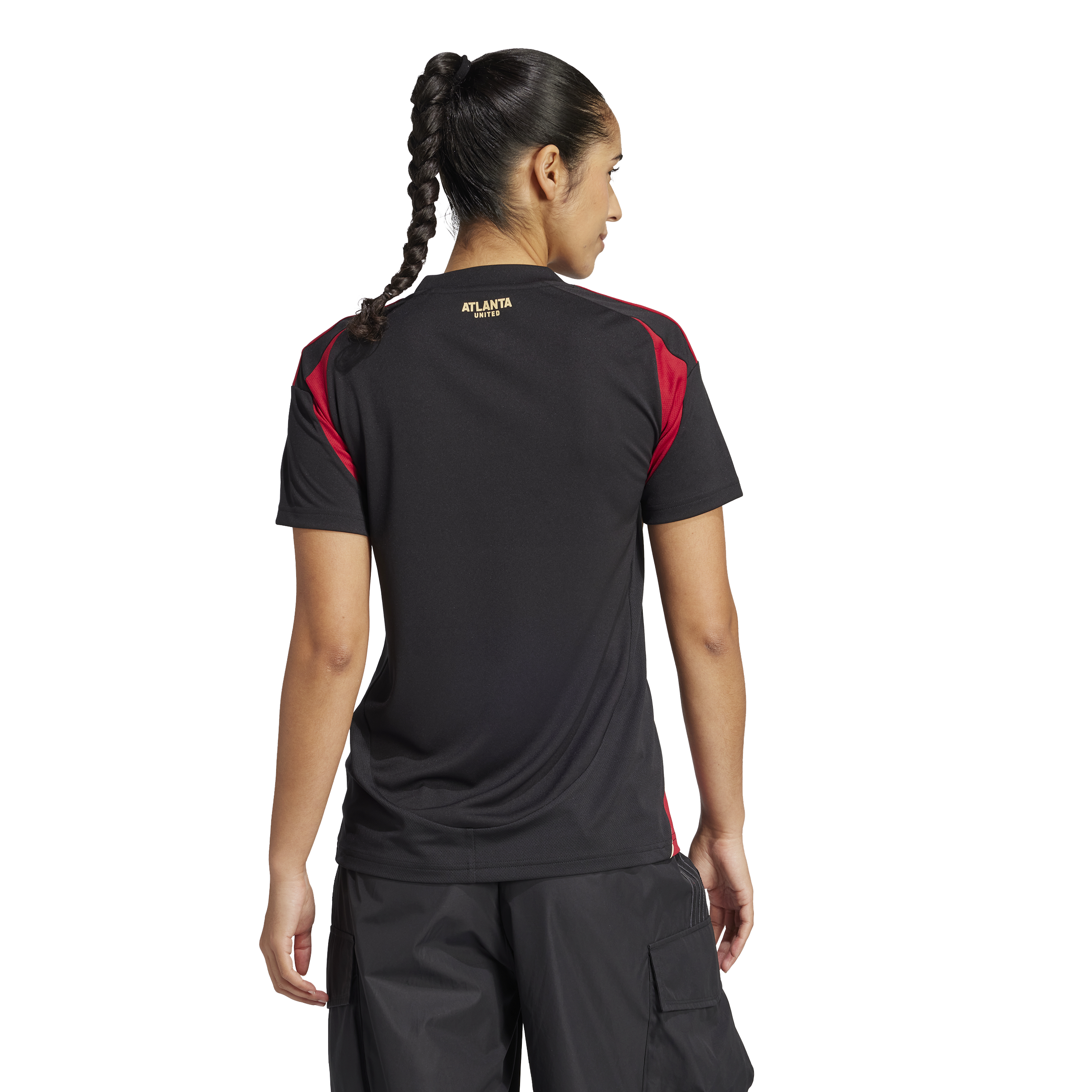 Camiseta local adidas Atlanta United 25 para mujer, color negro