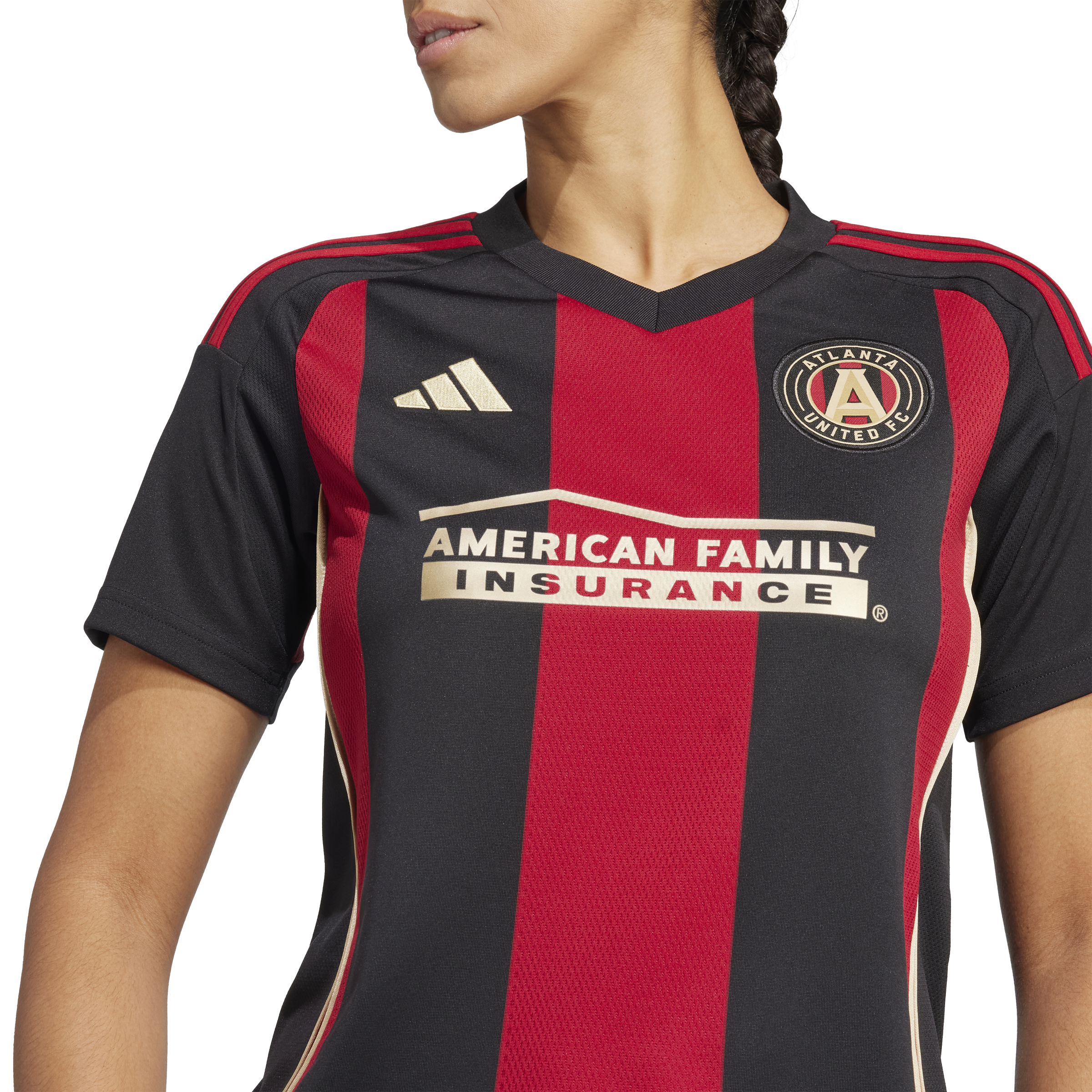 Camiseta local adidas Atlanta United 25 para mujer, color negro