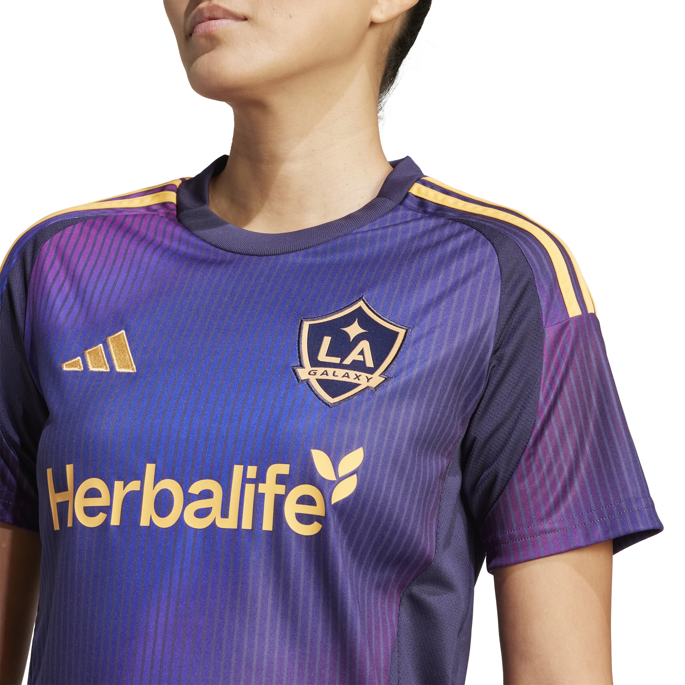 Camiseta de visitante adidas LA Galaxy 25/26 para mujer, color azul