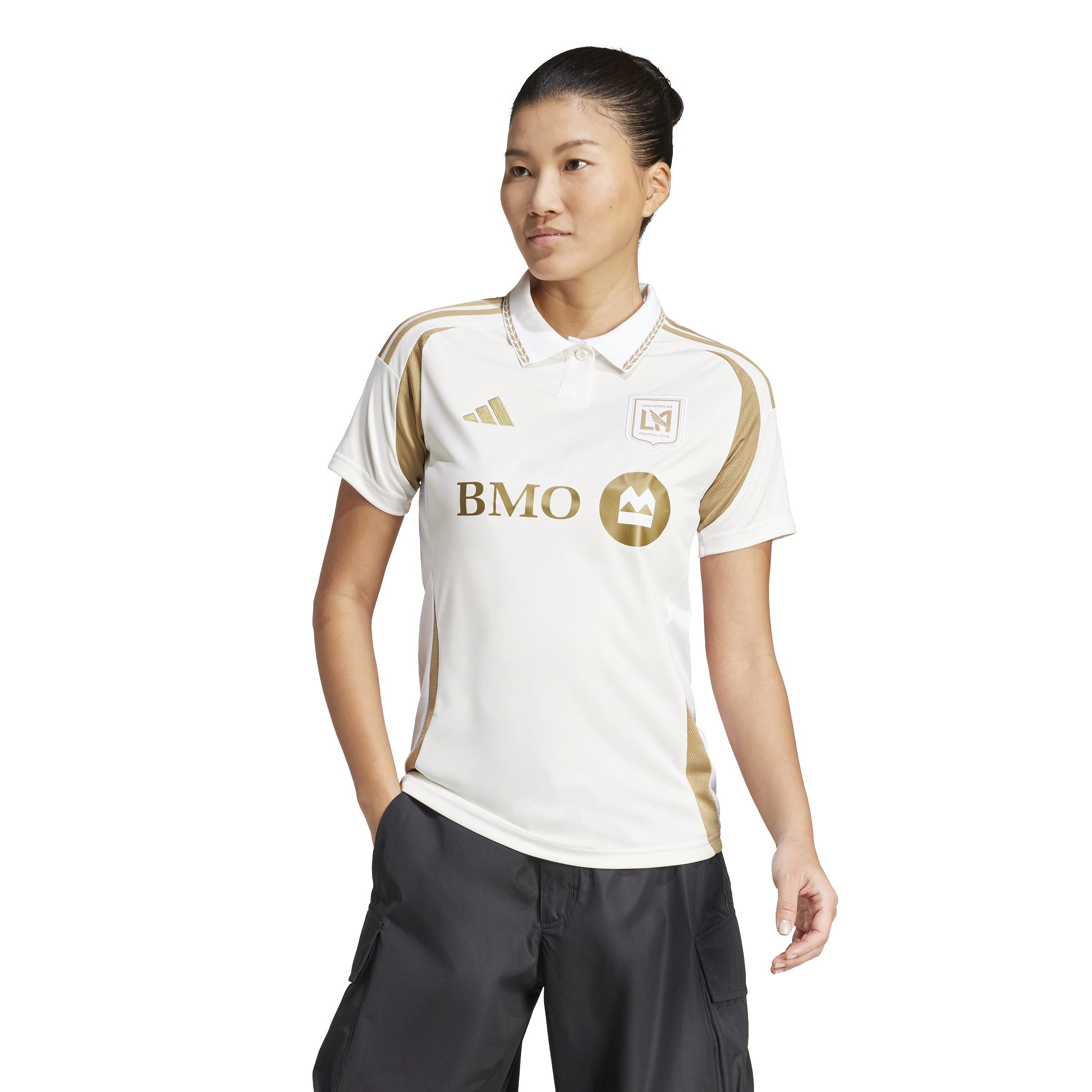 Camiseta de visitante adidas Los Angeles FC para mujer 25/26 blanca