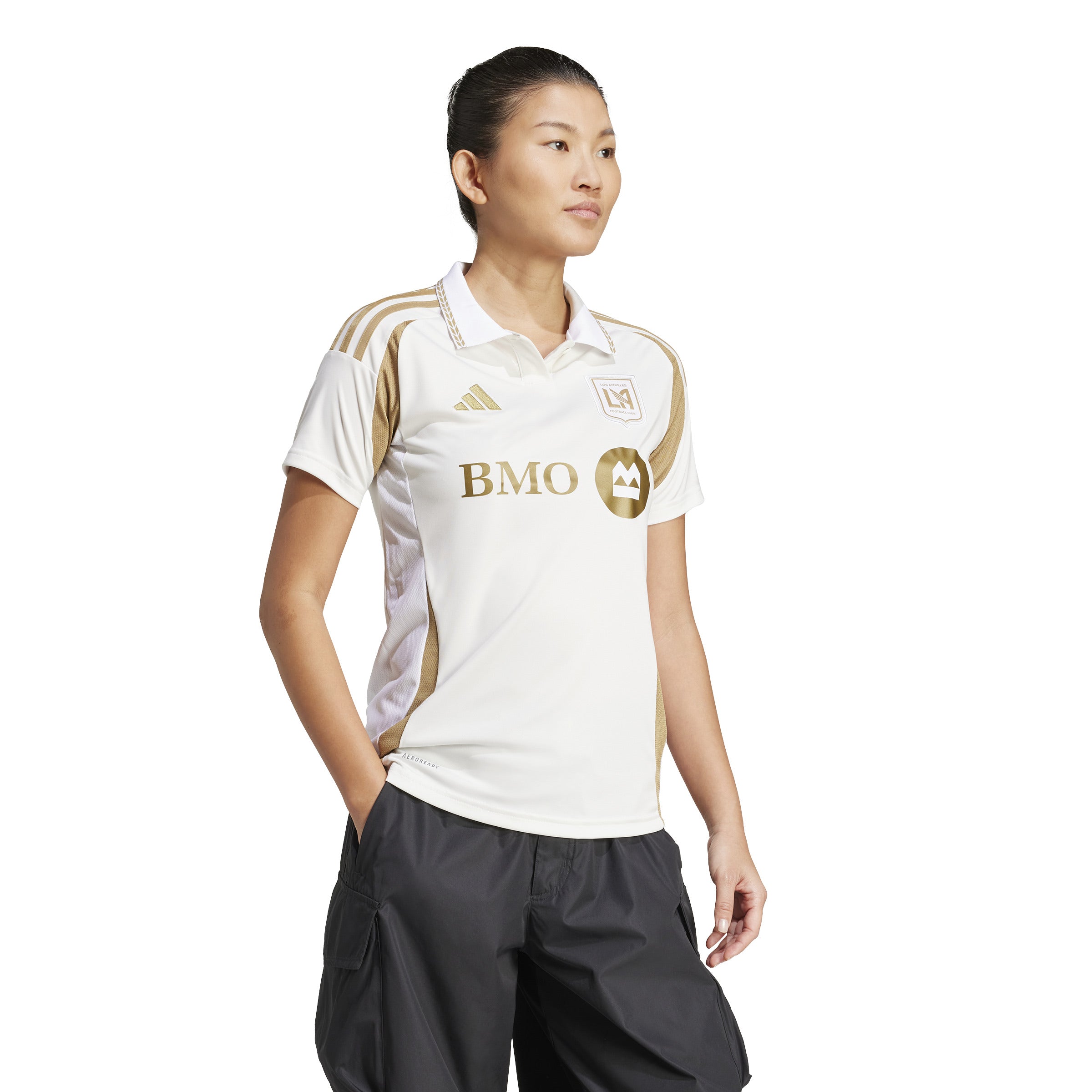 Camiseta de visitante adidas Los Angeles FC para mujer 25/26 blanca