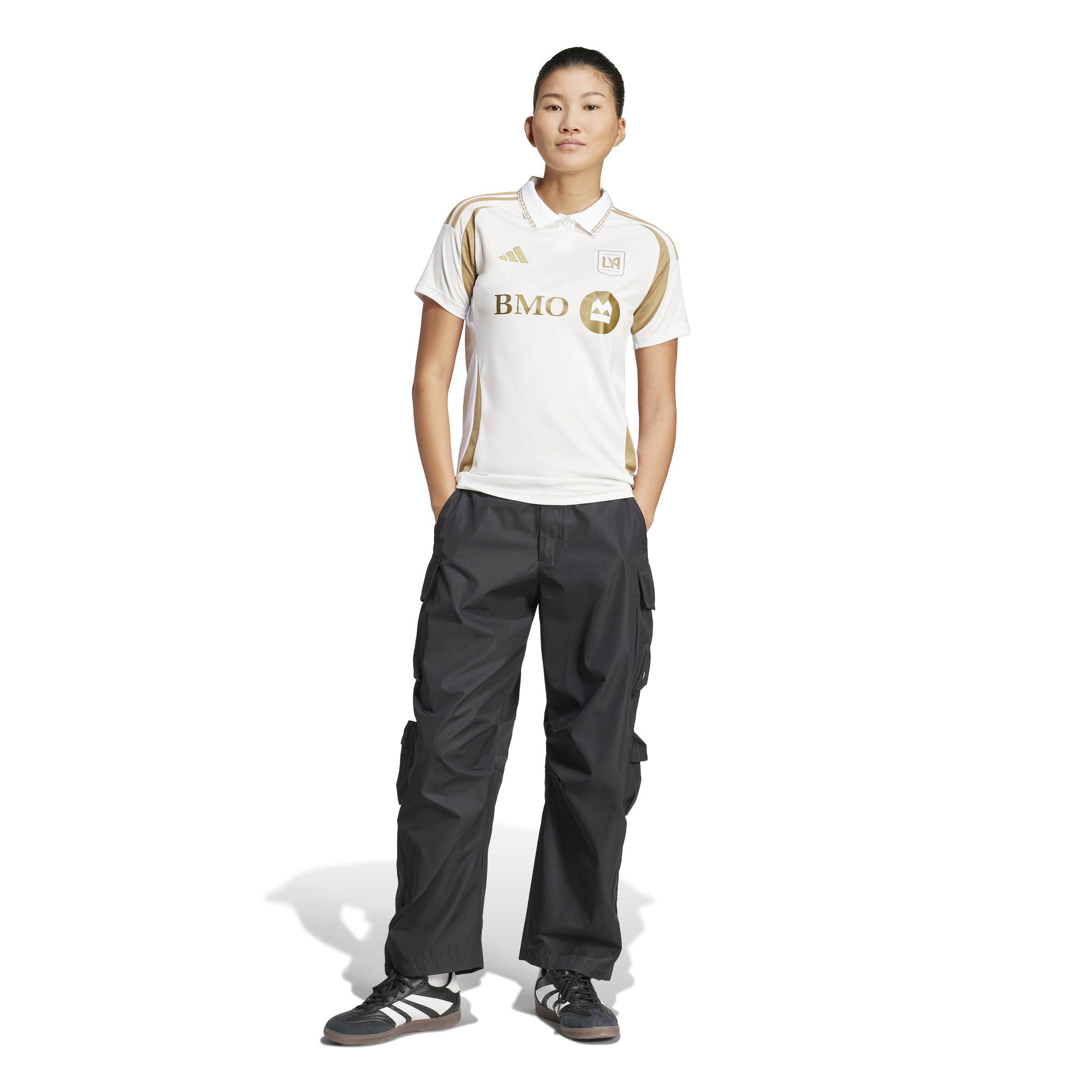 Camiseta de visitante adidas Los Angeles FC para mujer 25/26 blanca