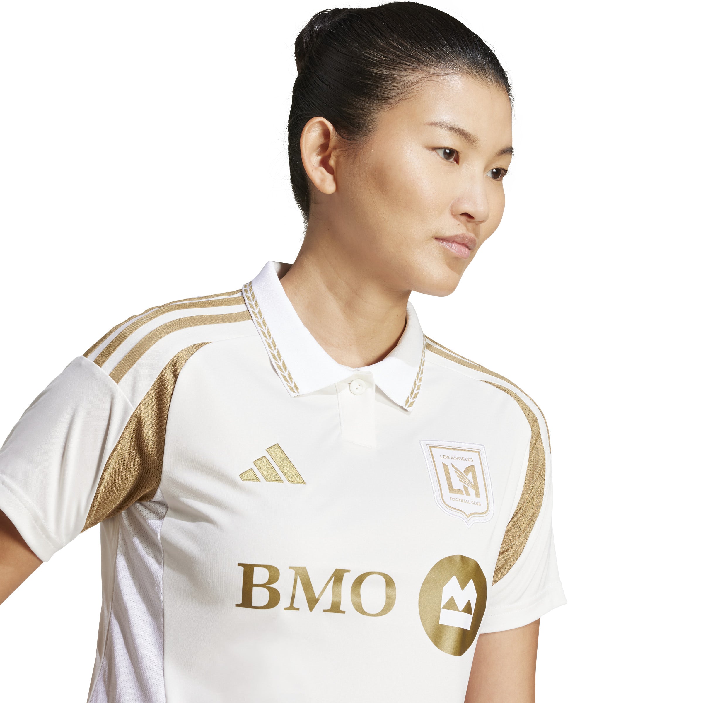 Camiseta de visitante adidas Los Angeles FC para mujer 25/26 blanca