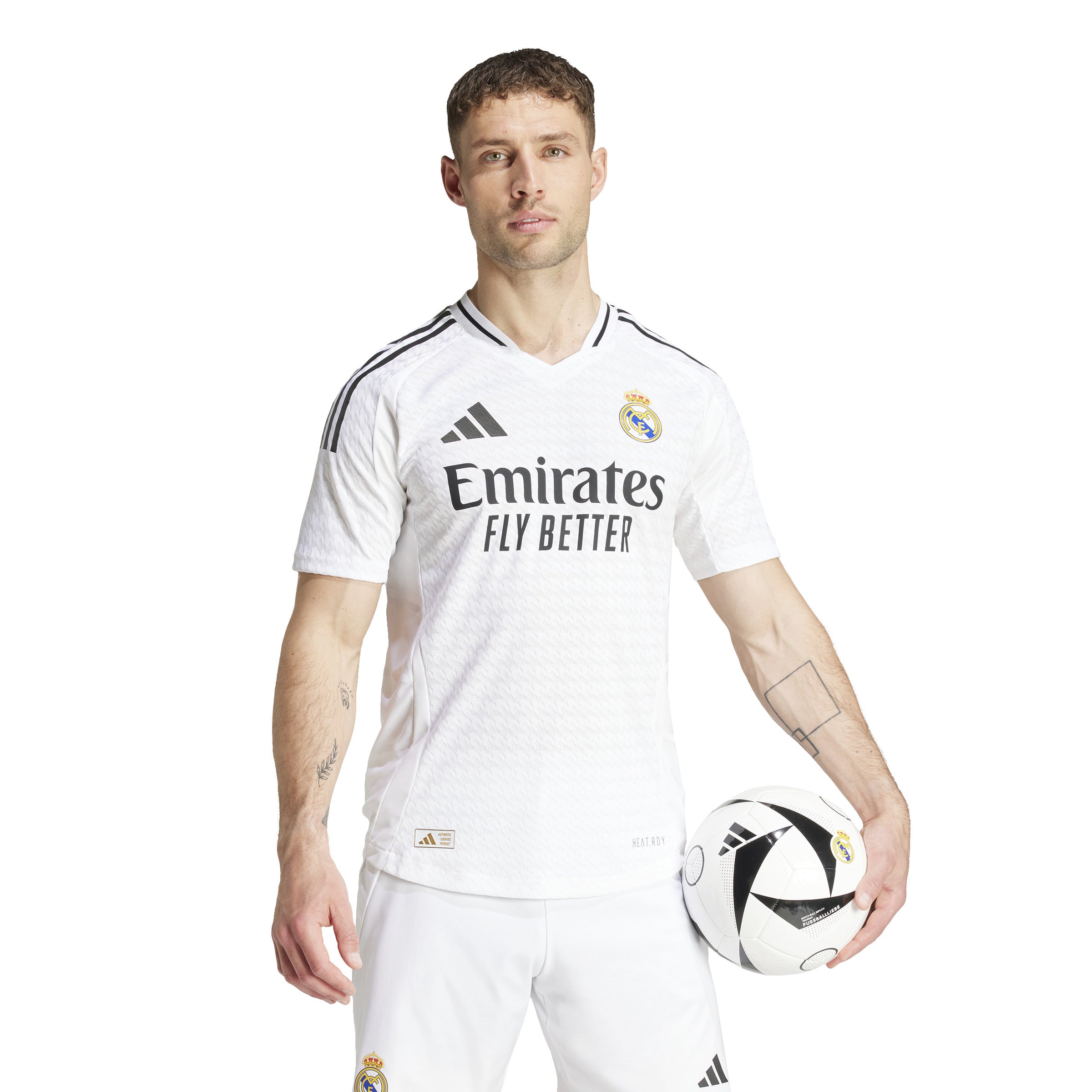 Camiseta local auténtica adidas del Real Madrid 24/25 en color blanco