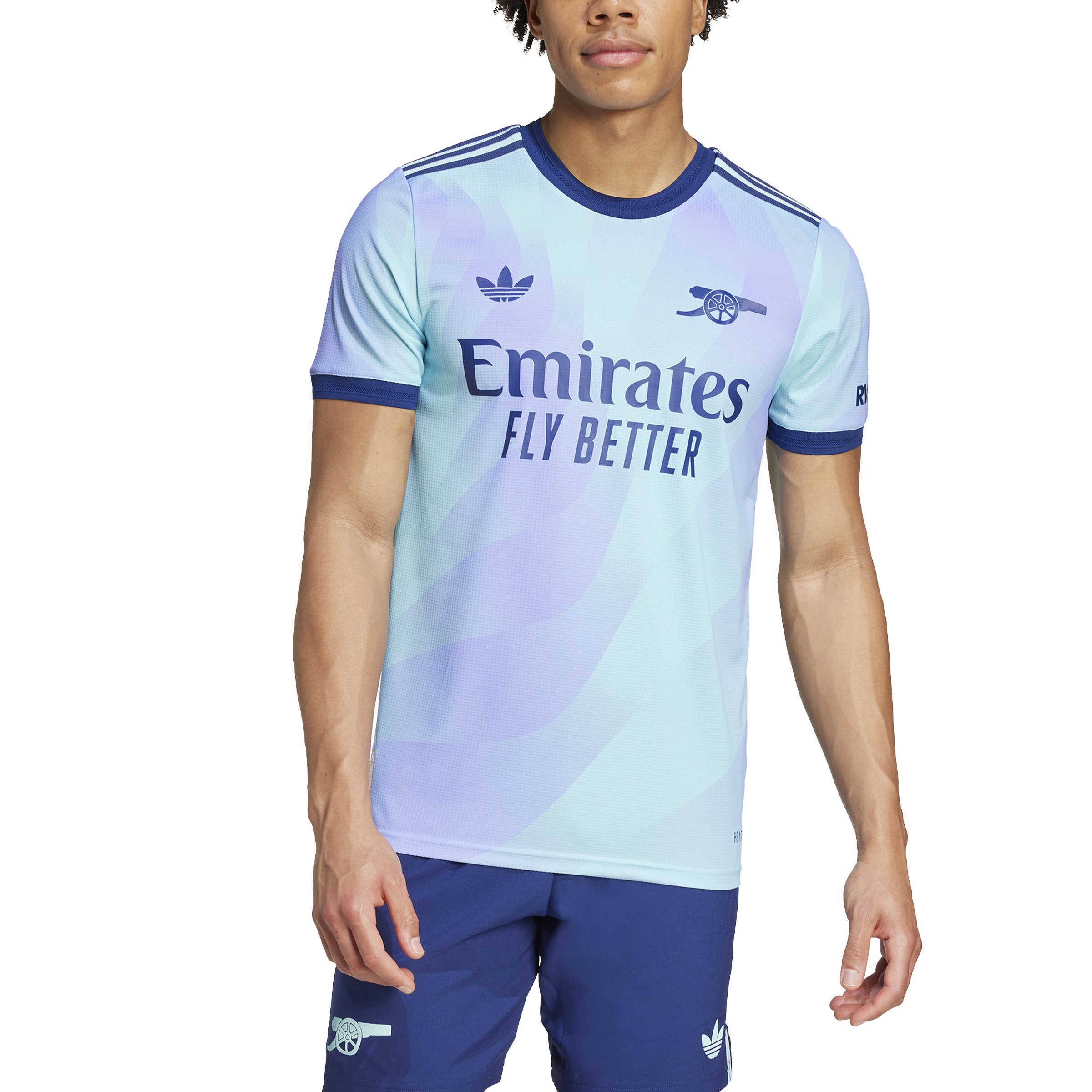 adidas Men's Arsenal Third Jersey Authentic 24/25 Aqua/Purple