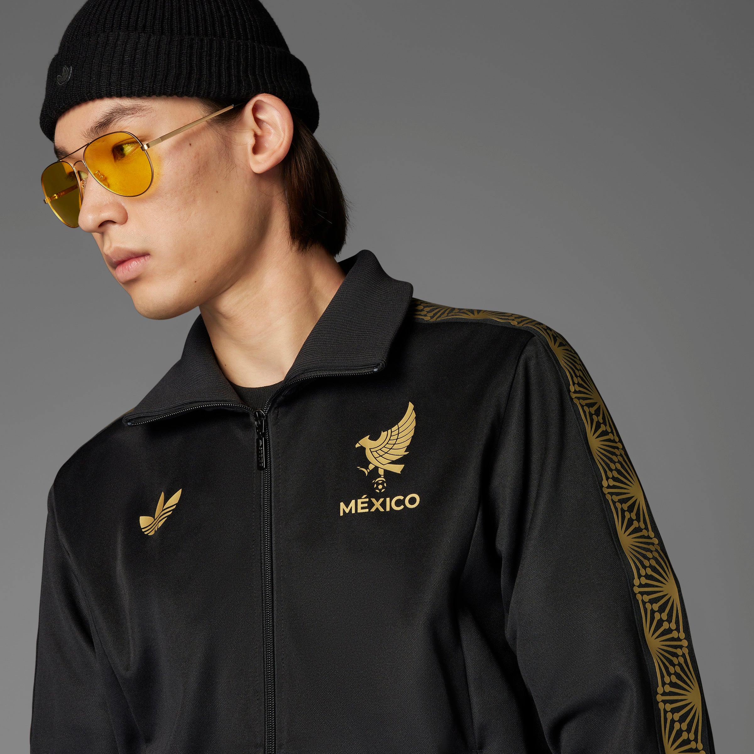 adidas Mexico Gold Jacket Track Top Black