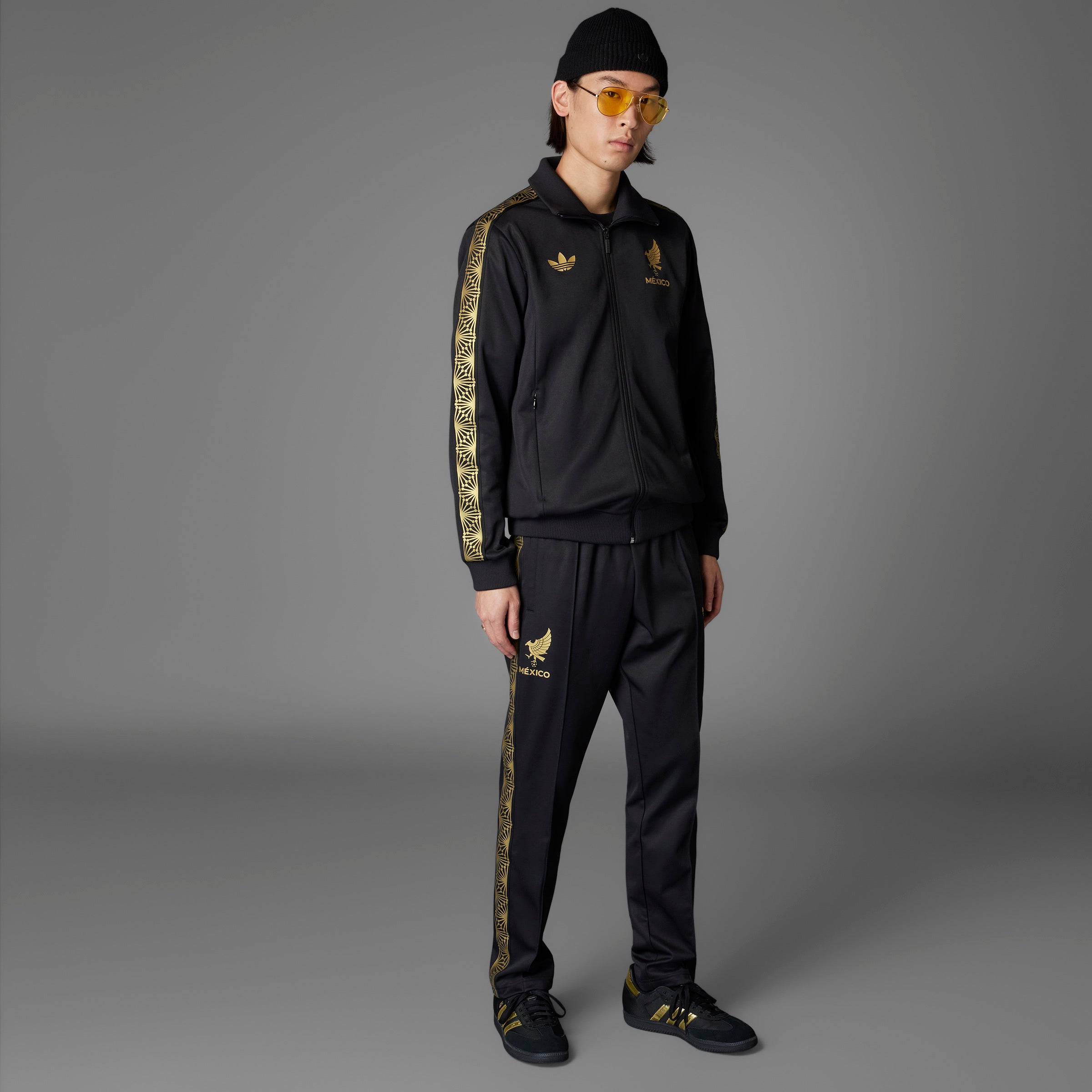 adidas Mexico Gold Jacket Track Top Black