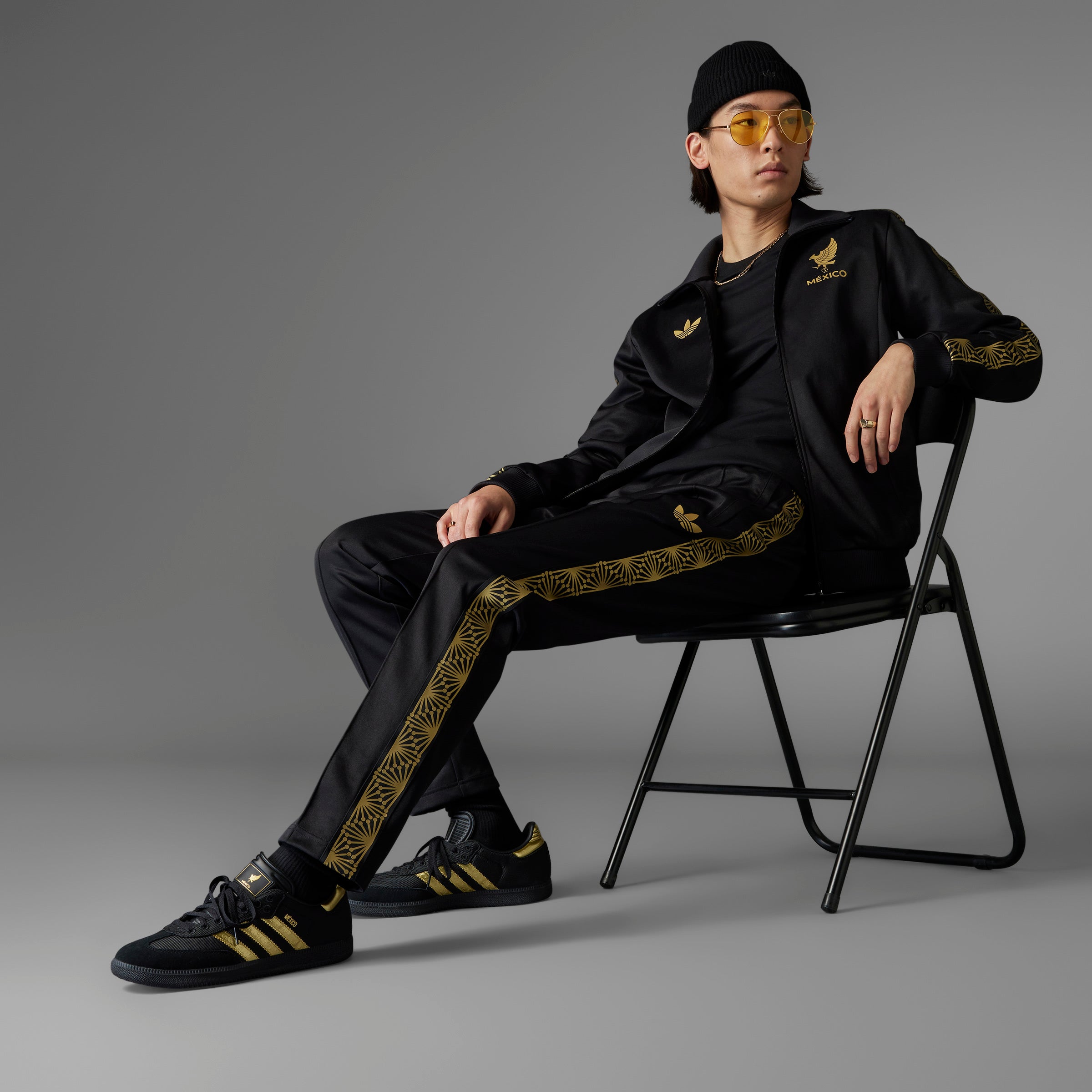 adidas Mexico Gold Jacket Track Top Black