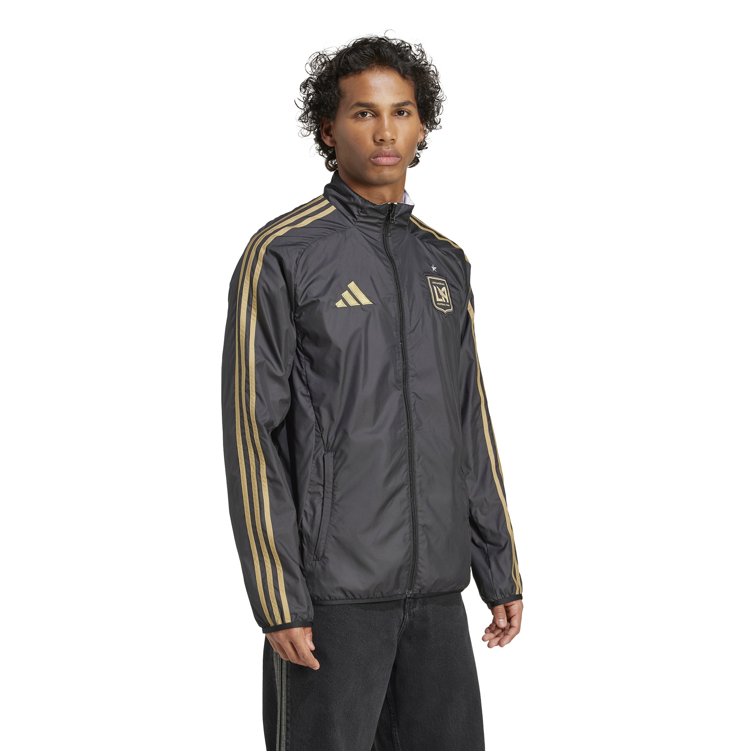 Chaqueta reversible Anthem de adidas Los Angeles FC en color negro