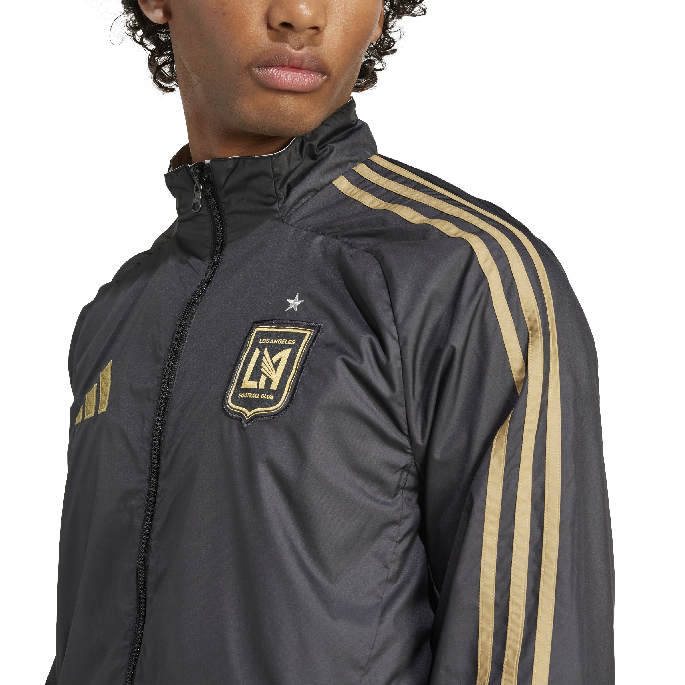 Chaqueta reversible Anthem de adidas Los Angeles FC en color negro