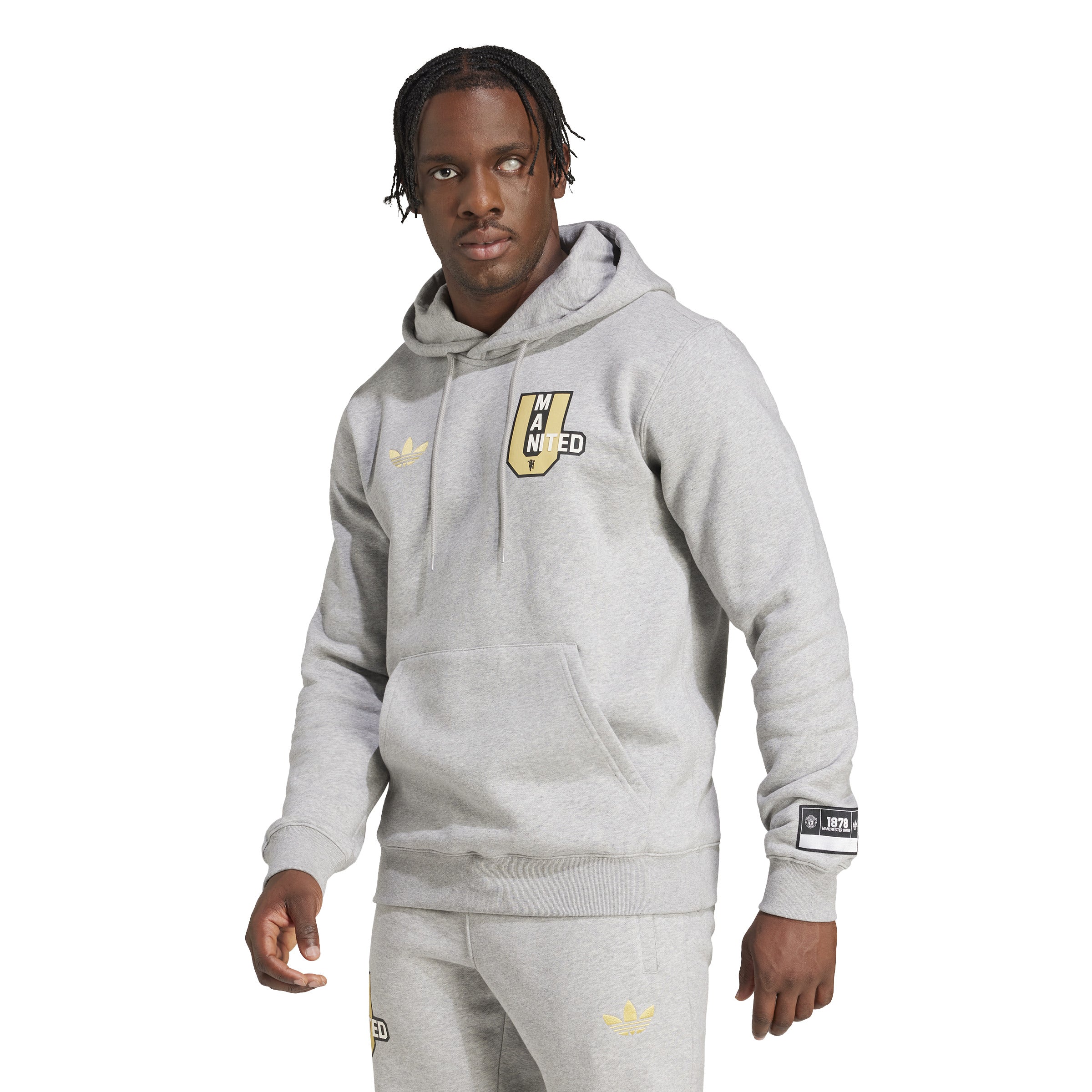 adidas Manchester United VRCT Hoodie Grey