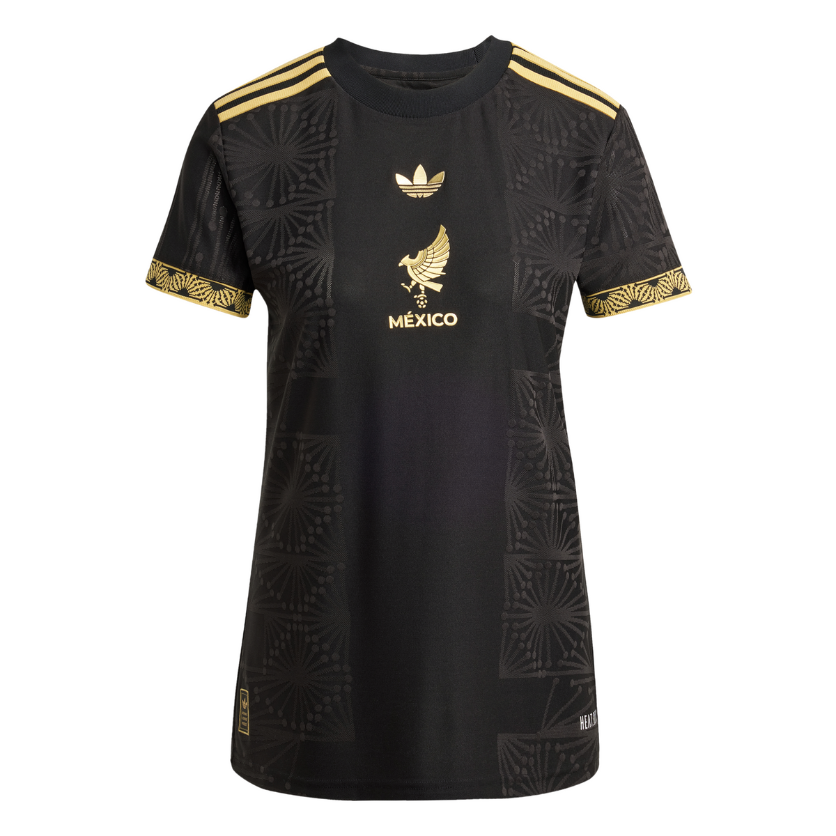 Camiseta adidas México Oro 25 Negra para Mujer