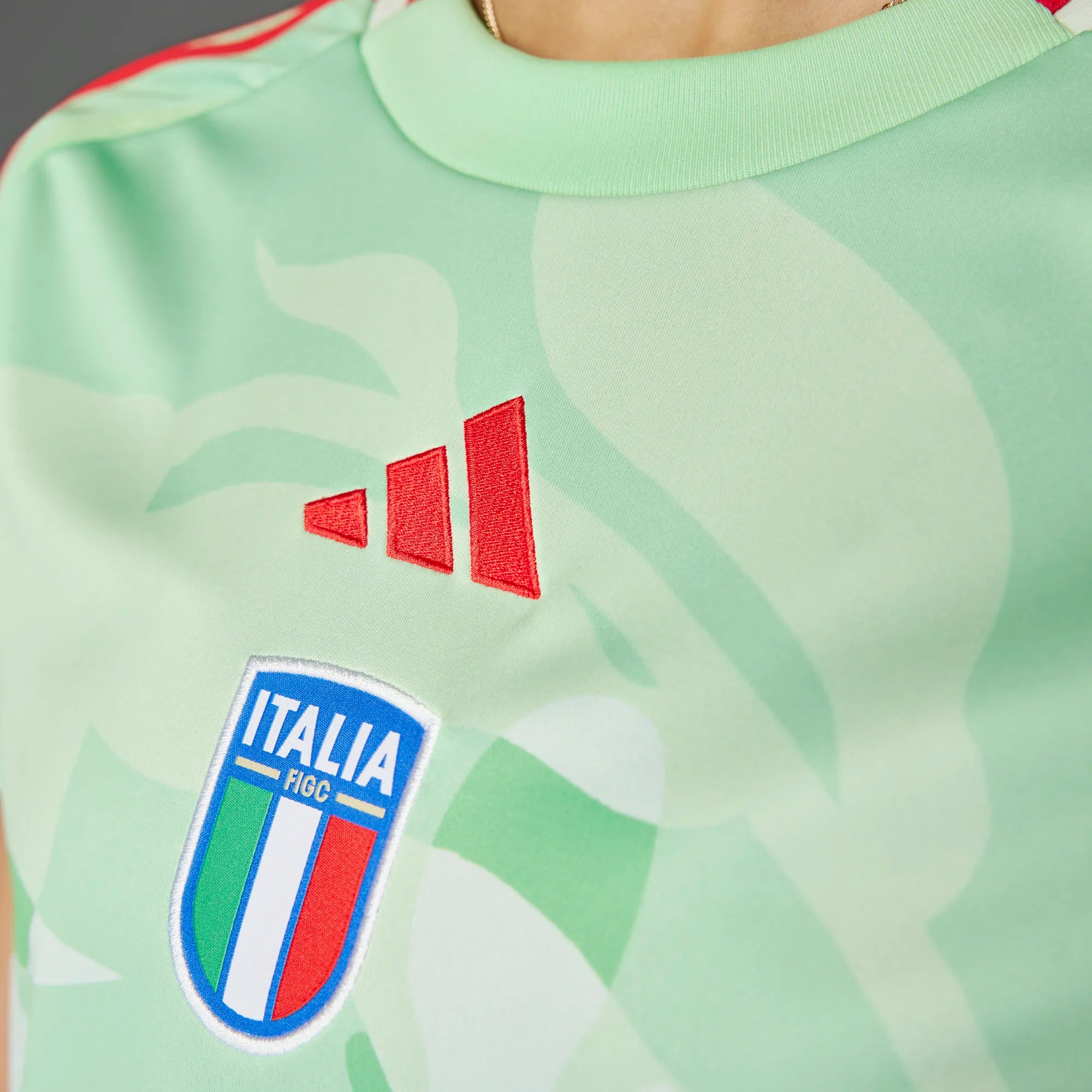 adidas Women's Italy (Women's Team) Away Jersey 25 Green