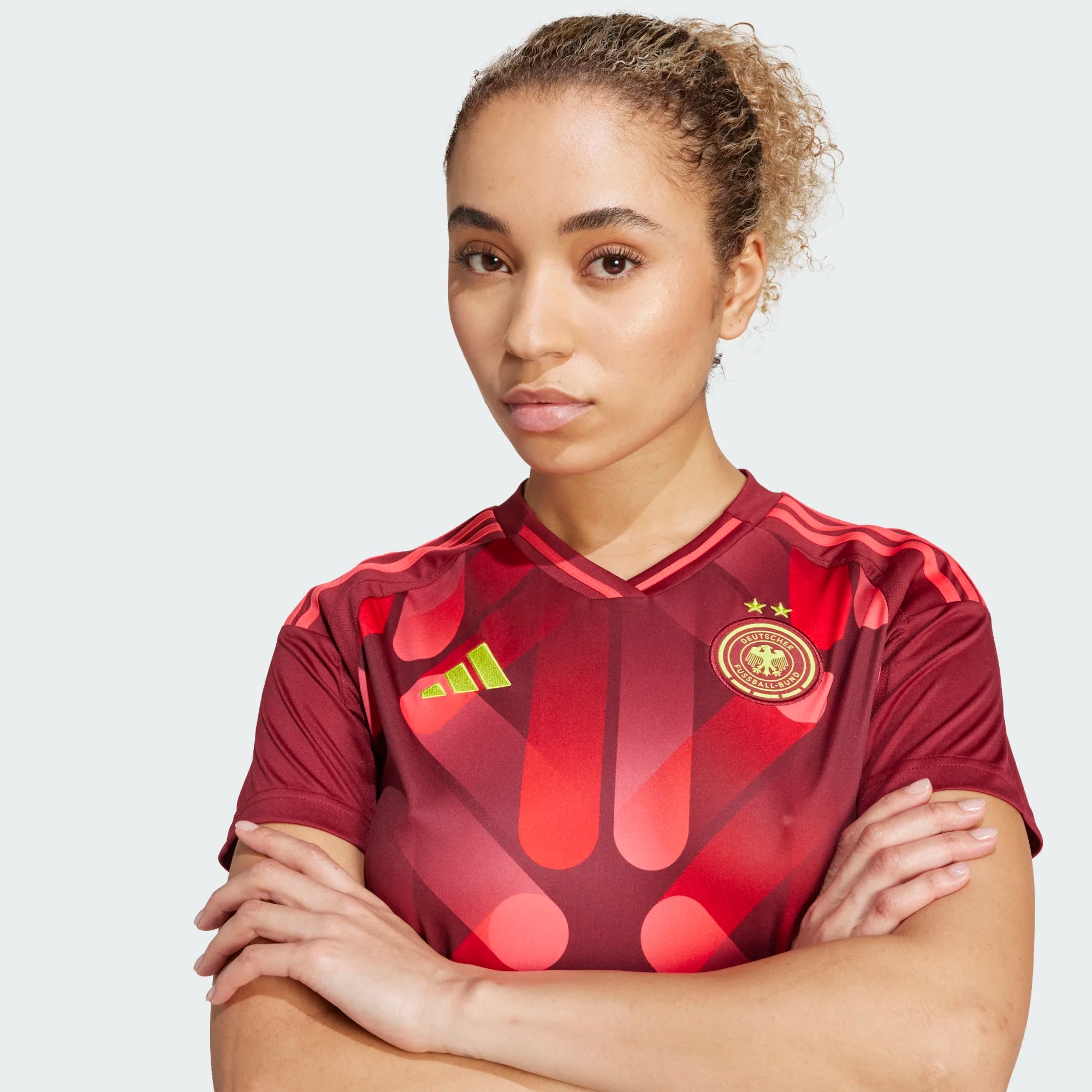 Camiseta de visitante de la selección femenina de Alemania adidas 25 burdeos