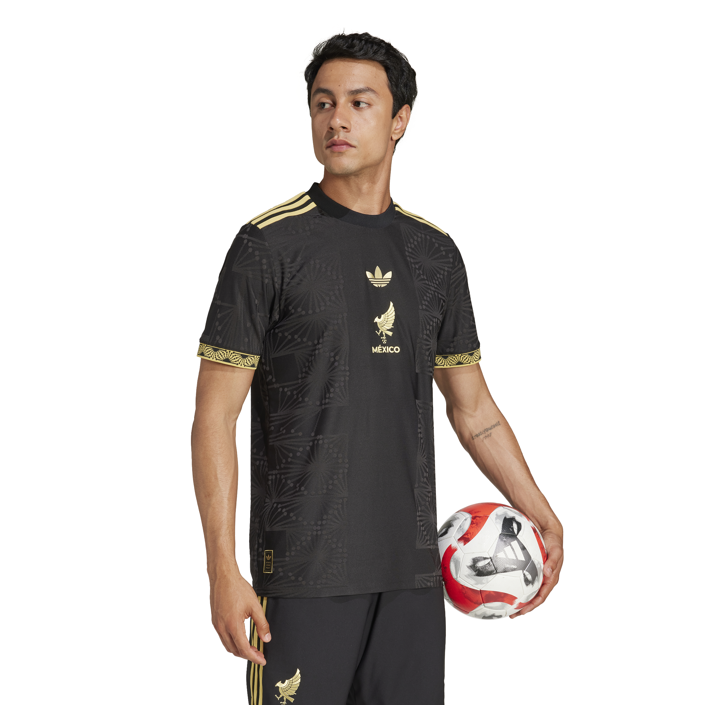 adidas Men's Mexico Gold Jersey 25 Black