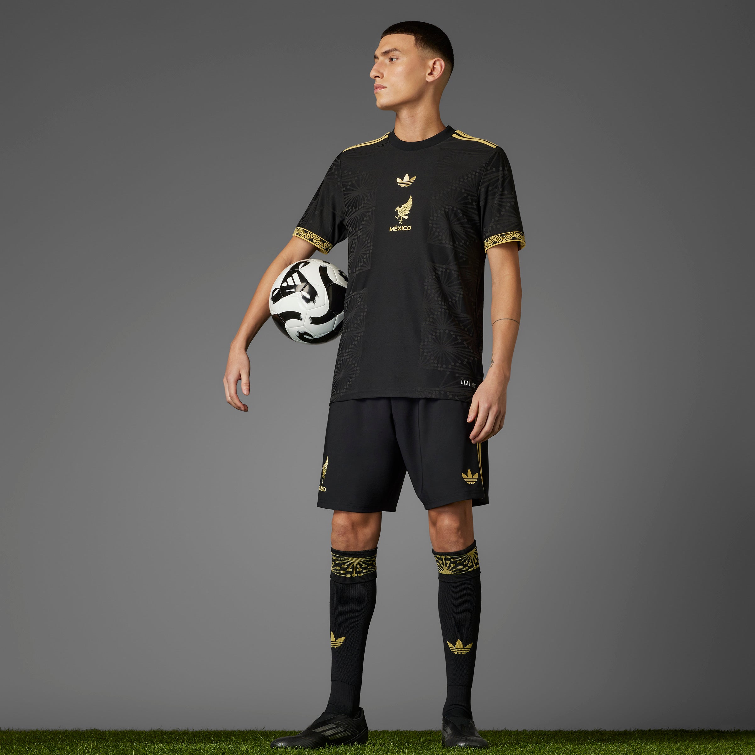 adidas Men's Mexico Gold Jersey 25 Black