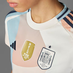 Camiseta visitante de España (selección femenina) adidas para mujer, color blanco, talla 25