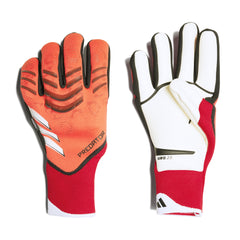 Guantes de portero adidas Predator Pro Fingersave en rojo y negro