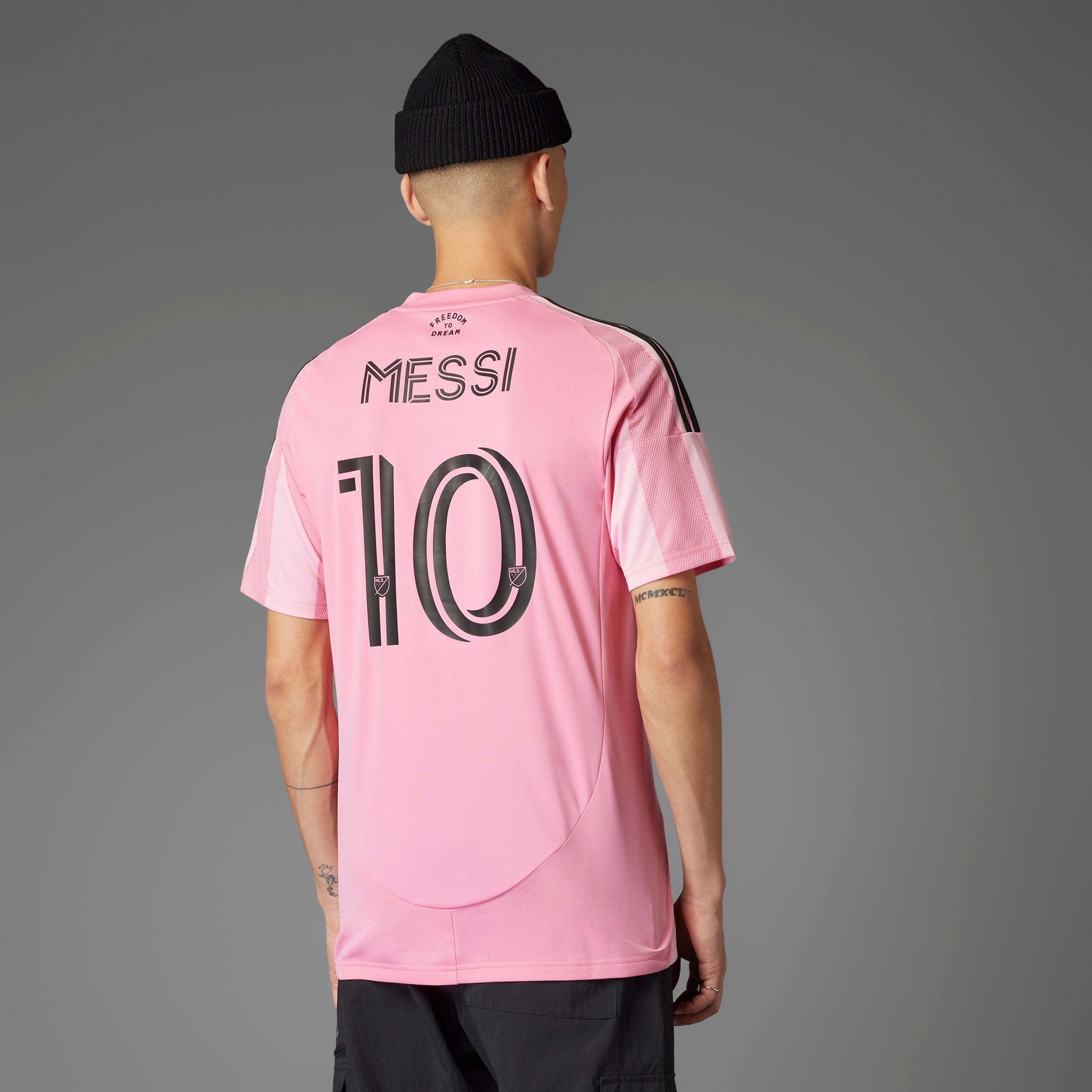 Camiseta local adidas Messi Inter Miami CF 25/26 para hombre, color rosa