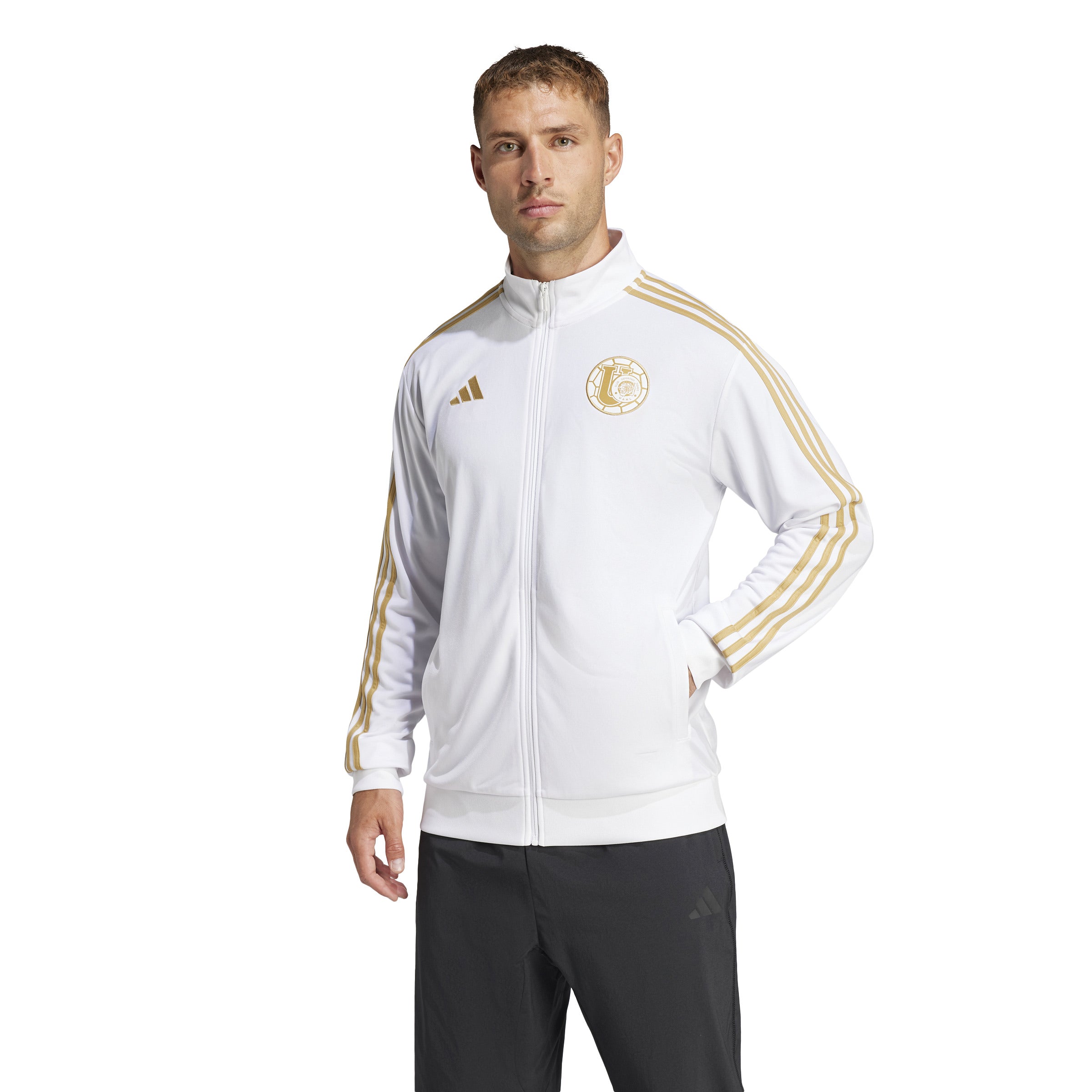 Chaqueta deportiva adidas Tigres UANL DNA color blanco