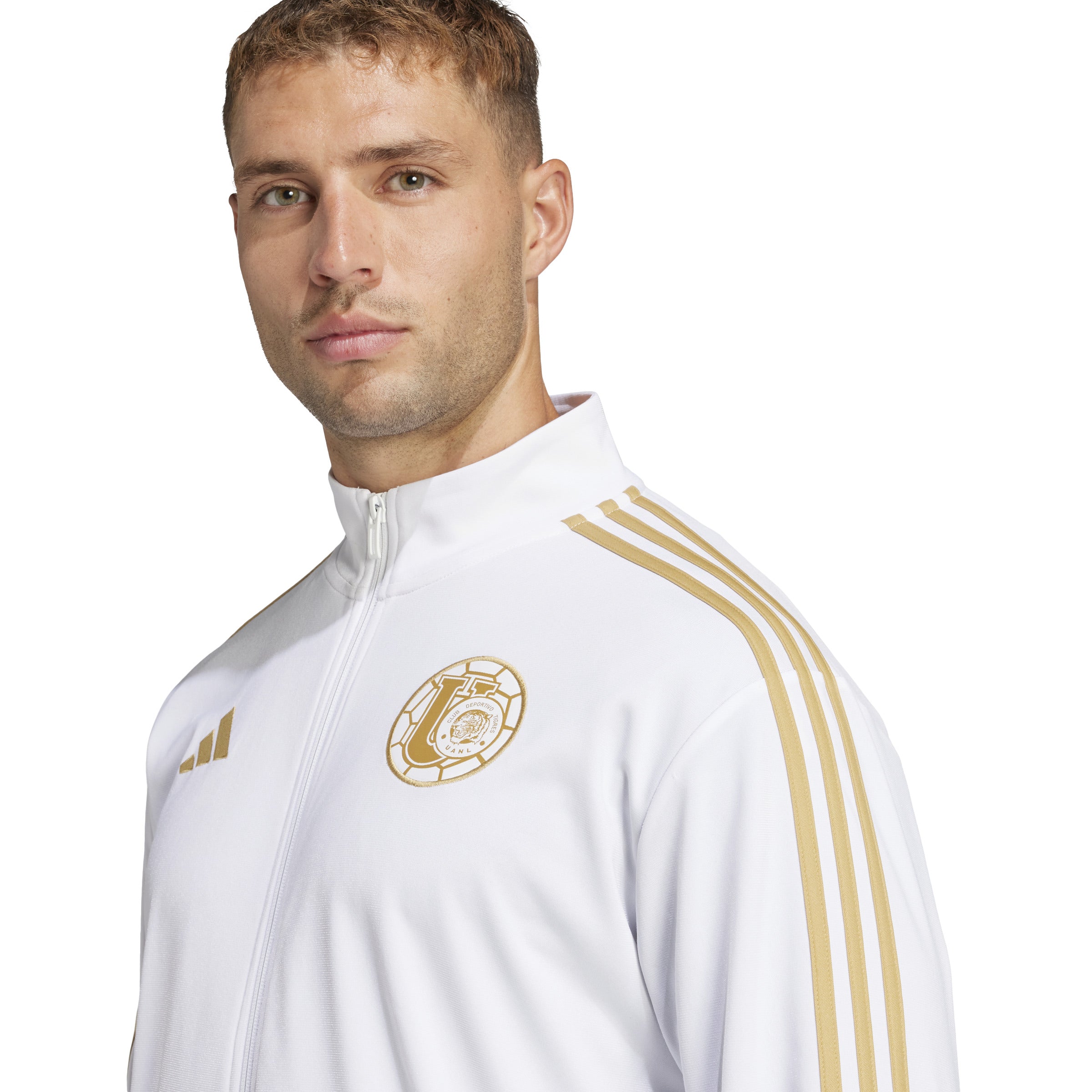 Chaqueta deportiva adidas Tigres UANL DNA color blanco