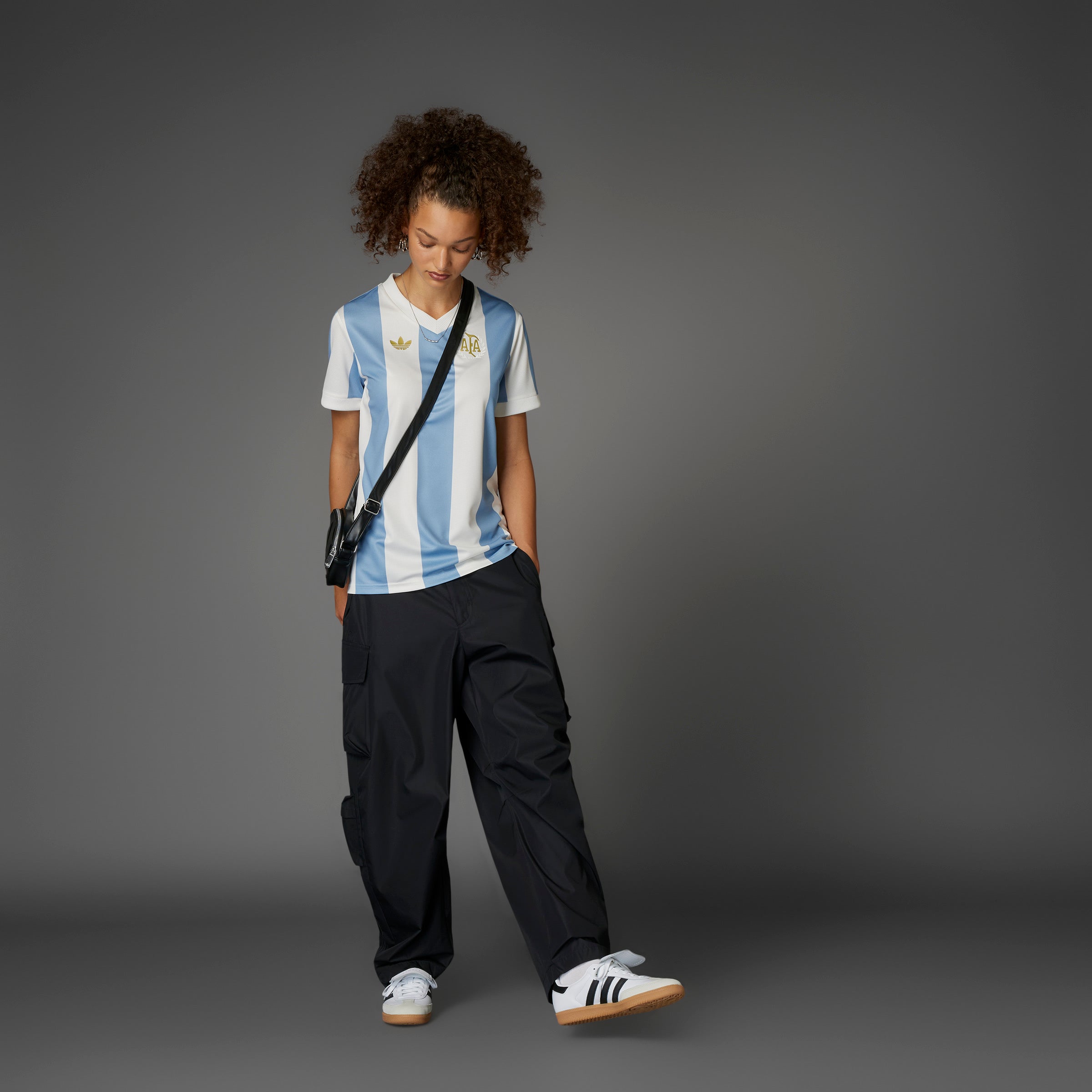 Camiseta aniversario Argentina adidas 24/25 para mujer celeste/blanco