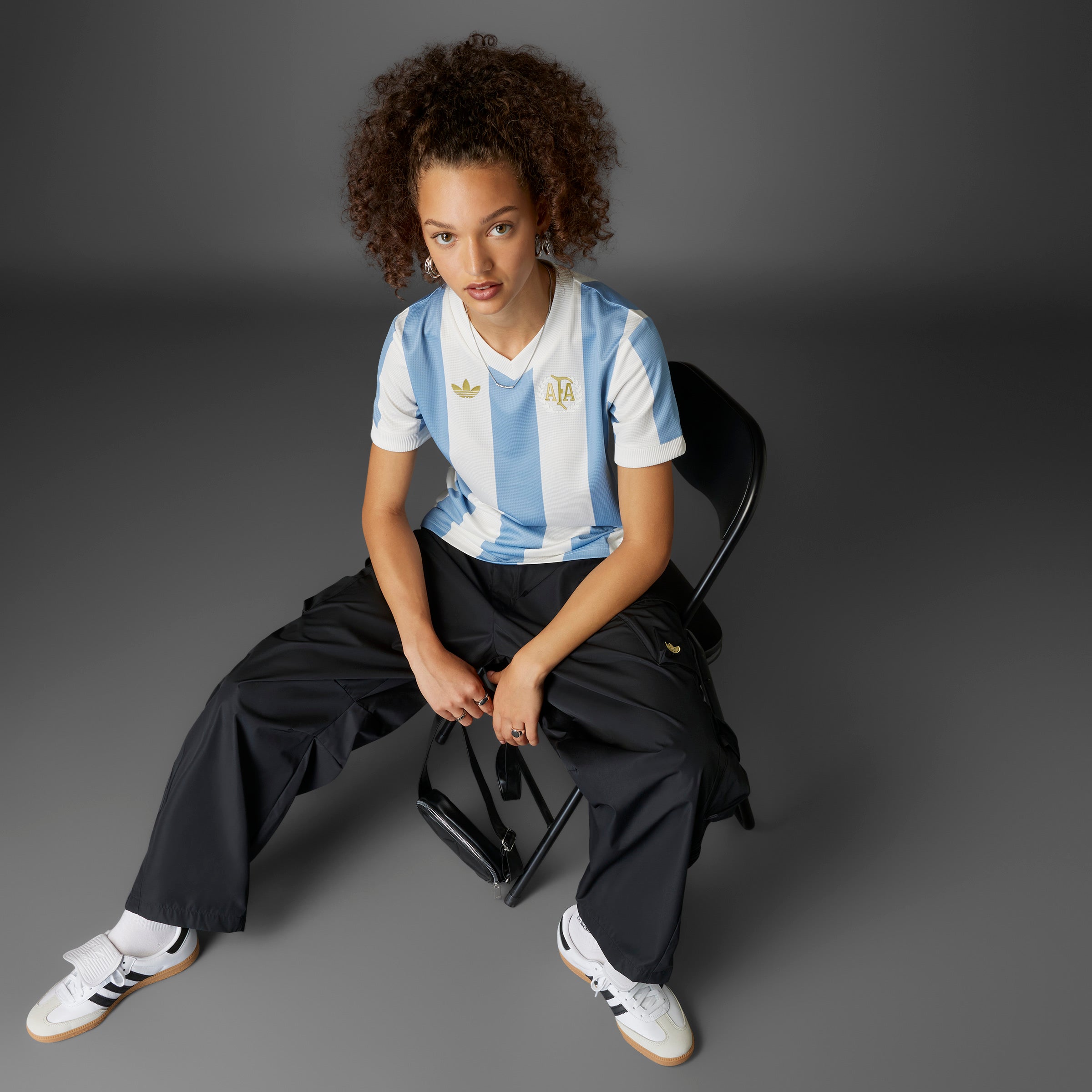 Camiseta aniversario Argentina adidas 24/25 para mujer celeste/blanco