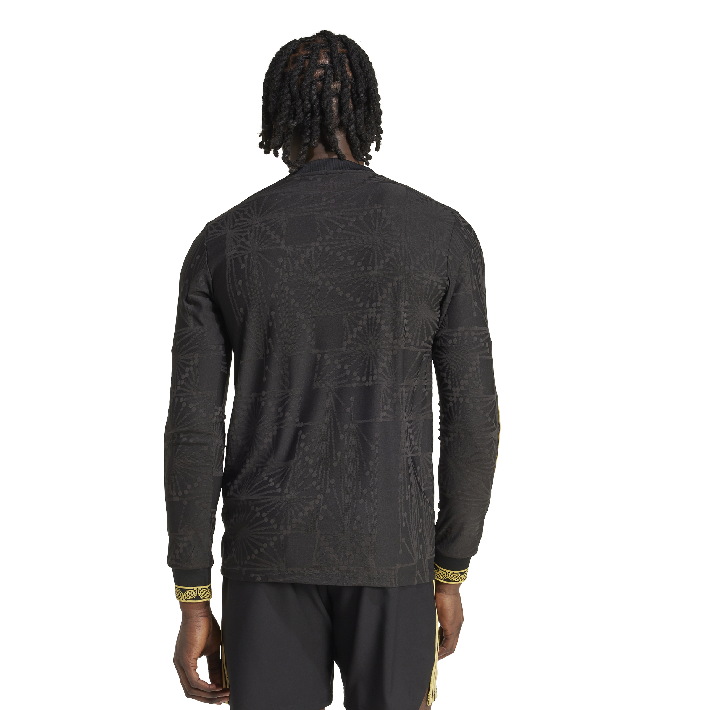 adidas Men's Mexico Gold Long Sleeve Jersey 25 Black