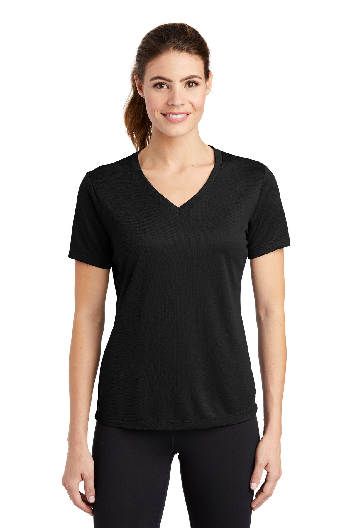 Sport-Tek ®  Women's PosiCharge ®  RacerMesh ®  V-Neck Tee. LST340