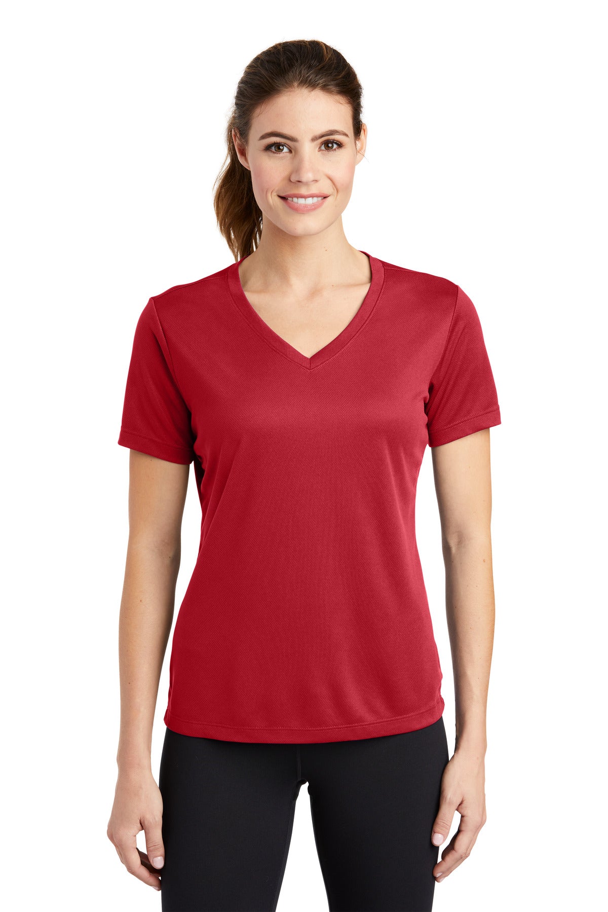 Sport-Tek ®  Women's PosiCharge ®  RacerMesh ®  V-Neck Tee. LST340