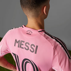 Camiseta adidas de local auténtica de Messi del Inter Miami CF 25/26 para hombre en rosa