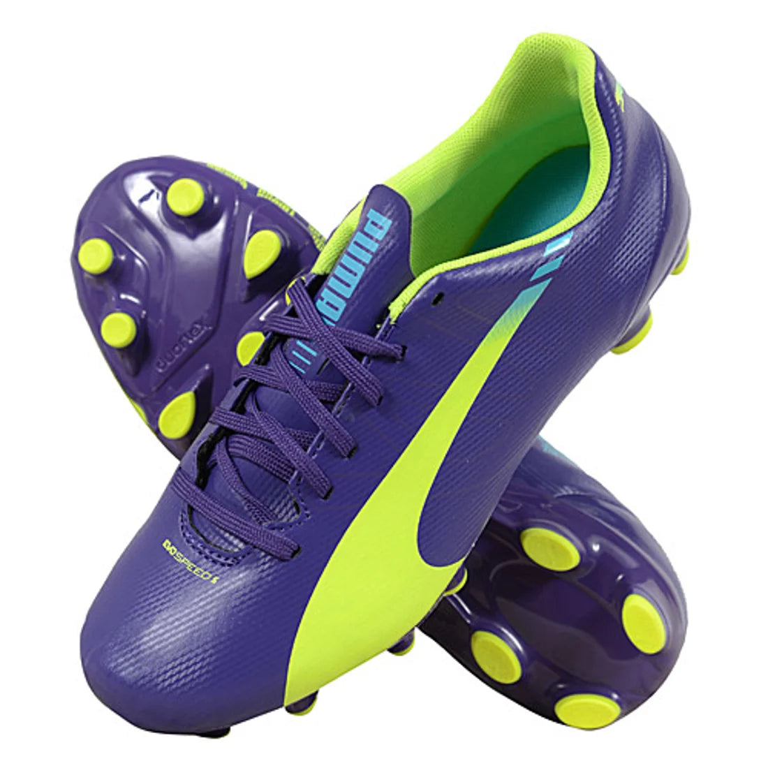 PUMA evoSPEED 5.3 FG JR Purple/Yellow