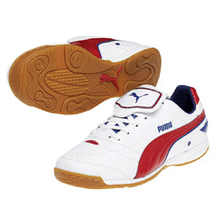 Botas de fútbol para interior PUMA Esito Finale IT en blanco, rojo y azul