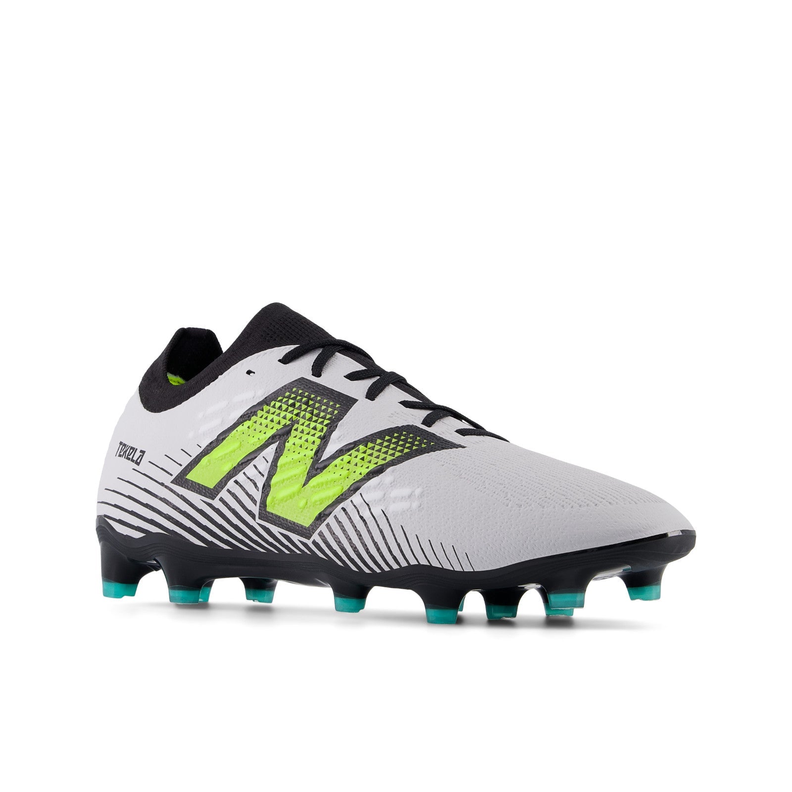 New Balance Tekela Magia Low Laced FG V4 Firm Ground Football Boots White Black Neon Pink 9