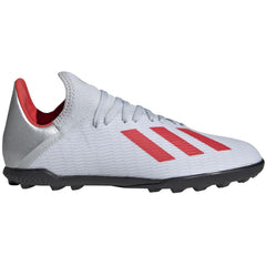 adidas Kid's X Tango 19.3 TF J Silver Metallic/High Risk Red