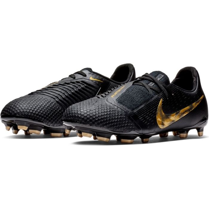 Nike Jr Phantom Venom Elite FG Soccer Cleats Black Gold 6