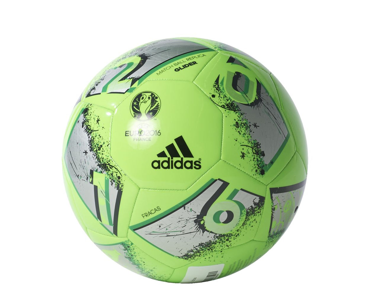 Adidas Euro 16 Glider Soccer Ball Green Silver