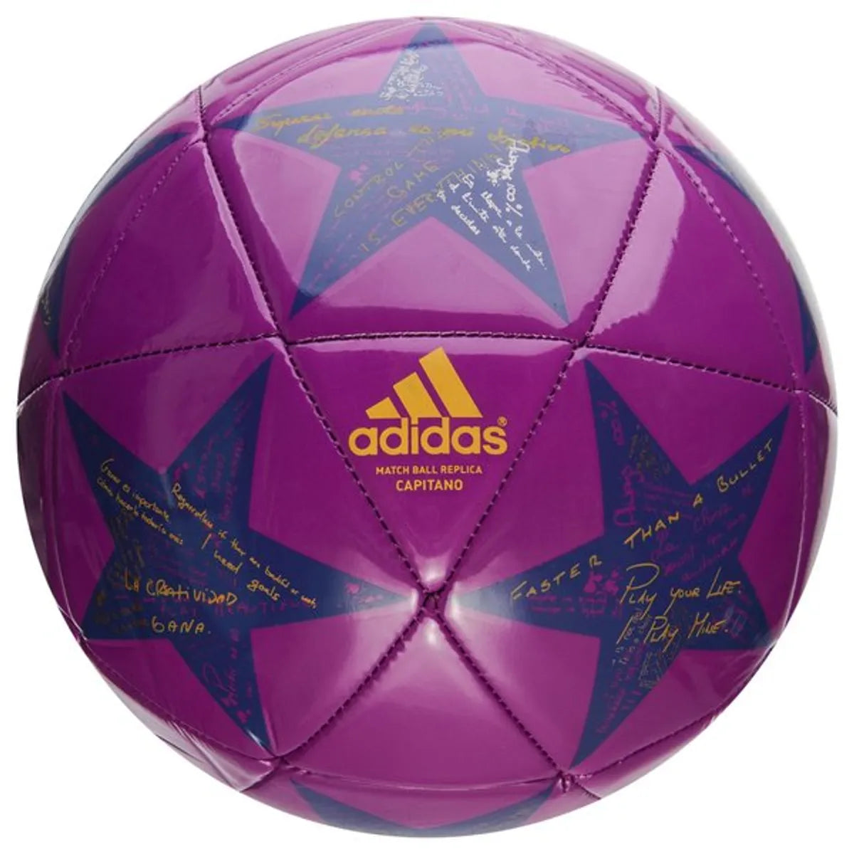 adidas Champions League Finale 16 Capitano Soccer Ball Shock Purple/Purple/Solar Gold