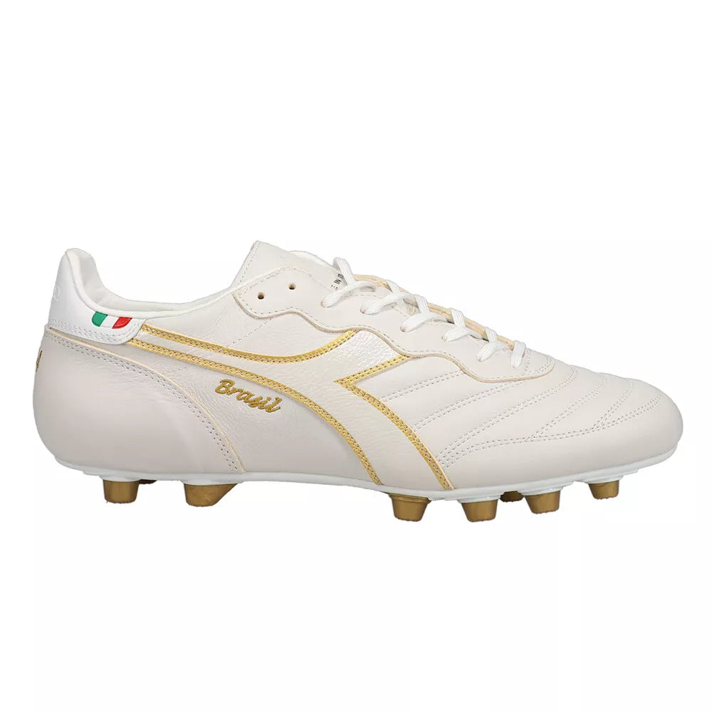 Diadora Brasil LT T MDPU Firm Ground White/Gold