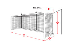 Kwik Goal Box Net 8Hx24Hx6Dx6B, 120MM Mesh, HTPP, Solid Braid, Knotless