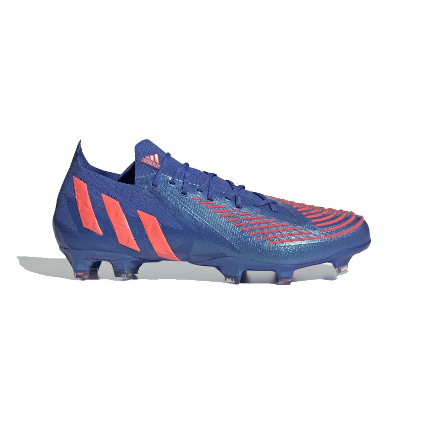 Botas de fútbol para superficies firmes adidas Predator Edge 1 Low FG Azul alta resolución / Turbo / Azul alta resolución