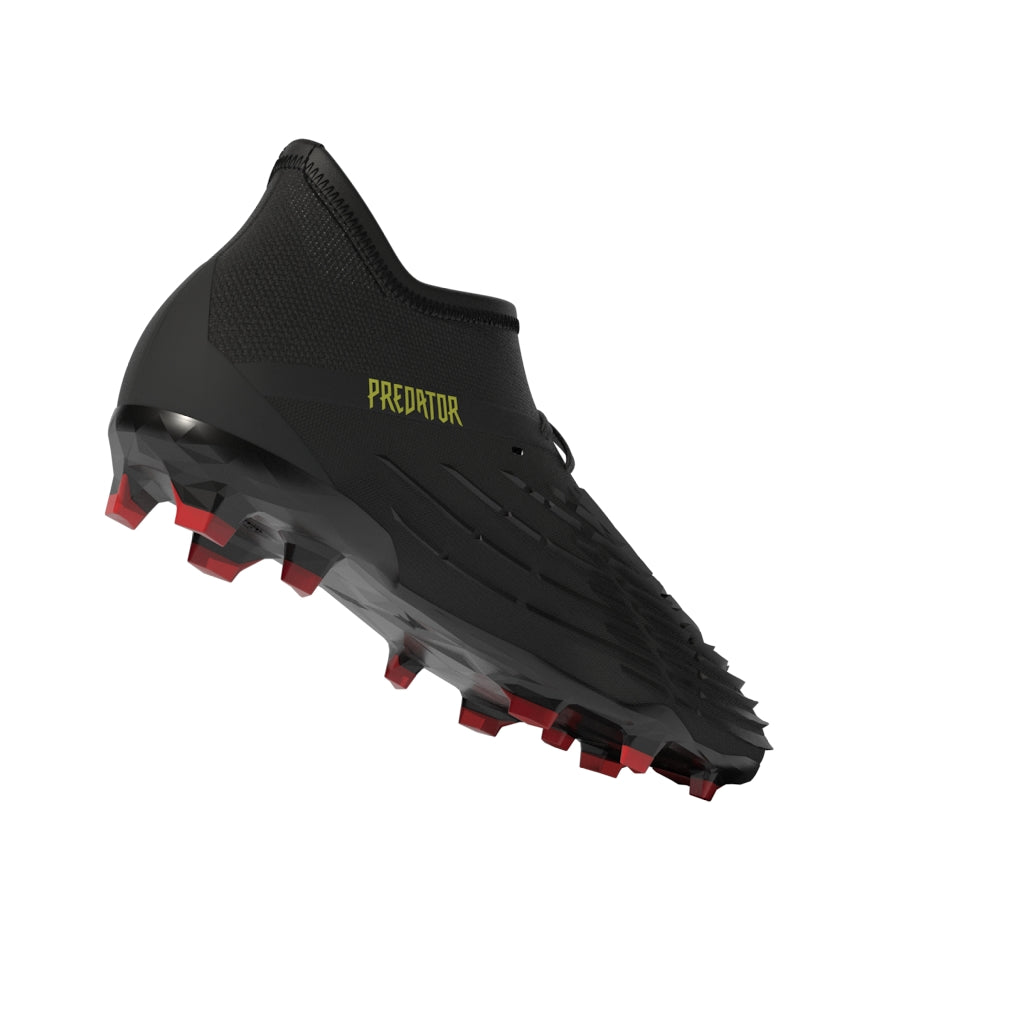 Botas de fútbol adidas Predator Edge 1 FG J para niños, negro/amarillo