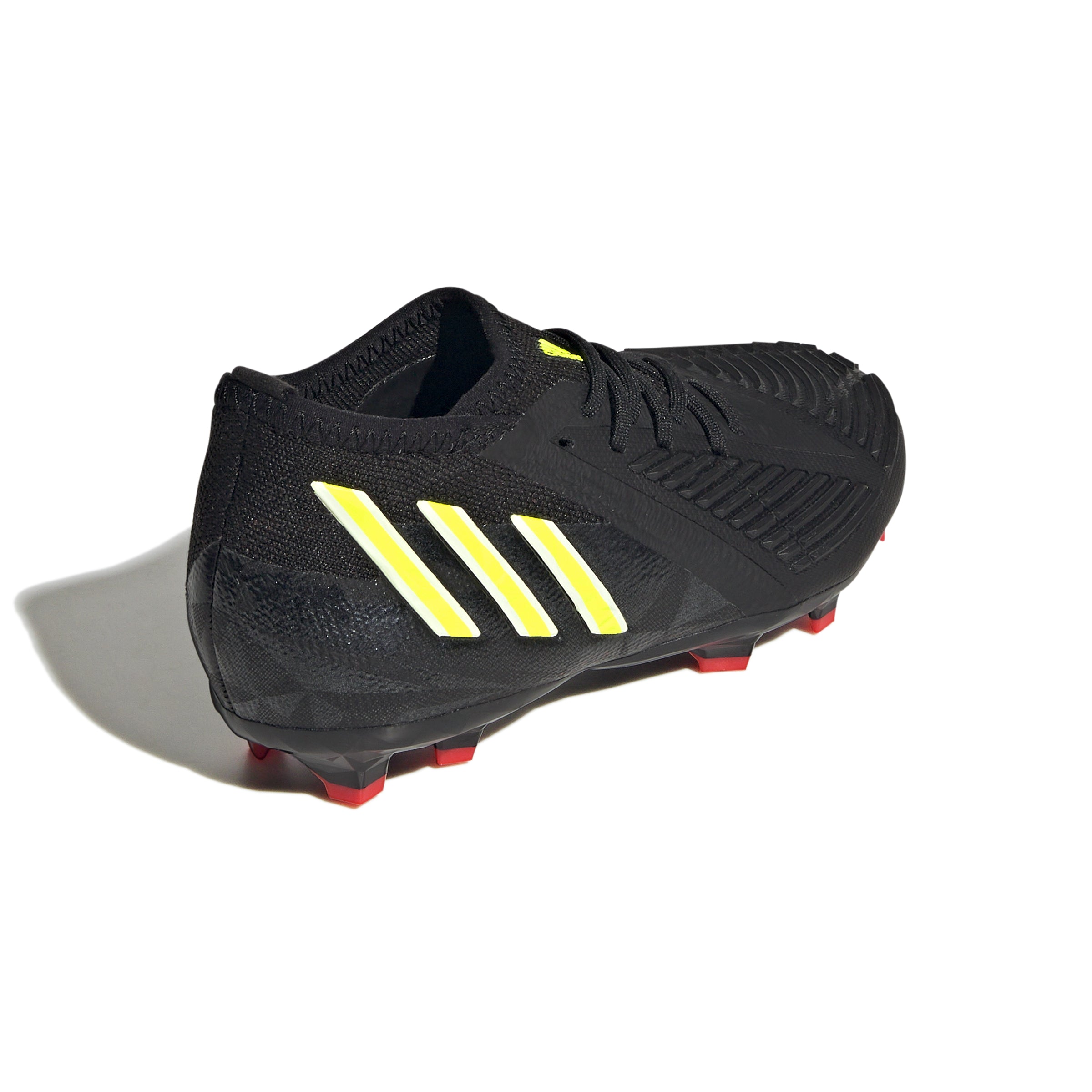 Botas de fútbol adidas Predator Edge 1 FG J para niños, negro/amarillo