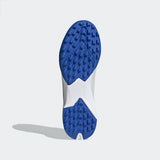 Zapatos de fútbol adidas X Speed ​​Flow.3 TF J para niños, color blanco y azul
