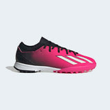 Botas de fútbol adidas X Speedportal.3 TF J para niños, color negro y rosa