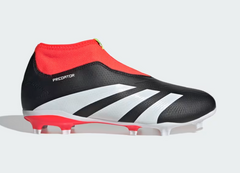 Botas de fútbol para terreno firme adidas Predator League Laceless FG para niños