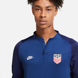 Nike Camiseta con cremallera de 1/4 USA Soccer Strike Drill para hombre