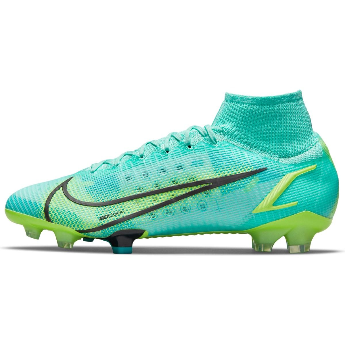 Botas de fútbol para terreno firme Nike Superfly 8 Elite FG Dynamic Turq/Lime